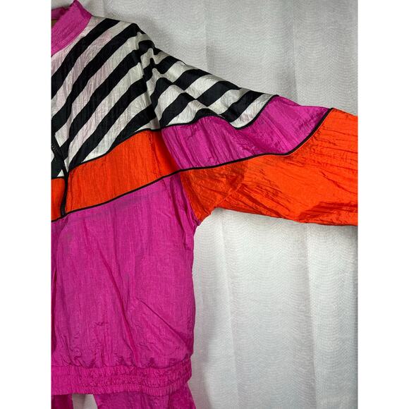 One Resource Vintage 2-Piece Tracksuit Neon Pink & Zebra Print Gorgeous Size M/L - Picture 8 of 9